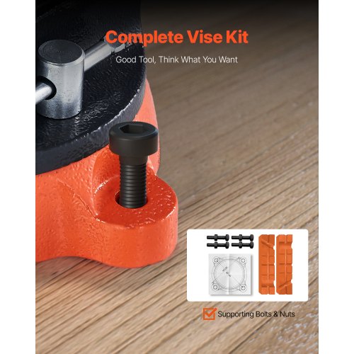 8 Bench Vise Multipurpose Heavy Duty Ductile Iron Swivel Locking Base – 203 MM