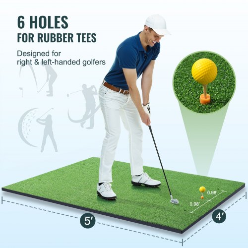 Golf Hitting Mat 5x4ft Artificial Turf Golf Hitting Mat Golf Hitting