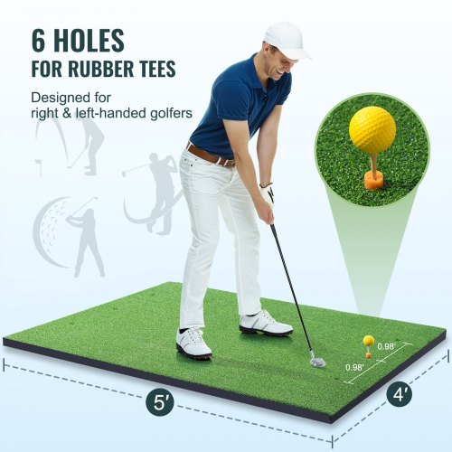 Golf Hitting Mat 5x4ft Artificial Turf Golf Hitting Mat Golf Hitting