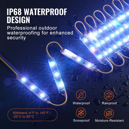 80PCS LED Storefront Lights 41 ft LED Module Lights 5050 SMD 3LED RGB