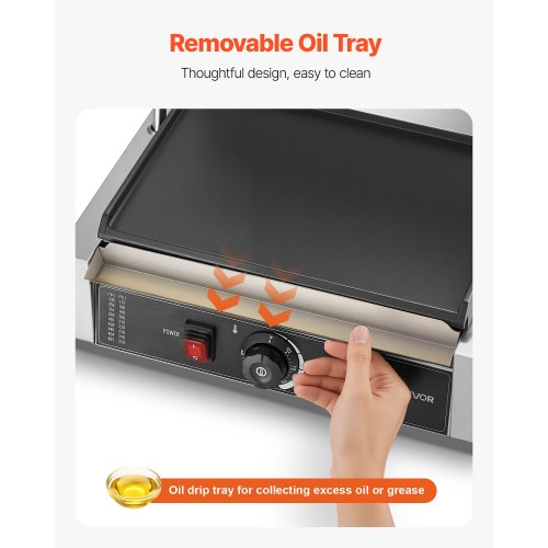 Commercial Panini Grill 1800W Electric Sandwich Maker Stainless Steel 40 8
