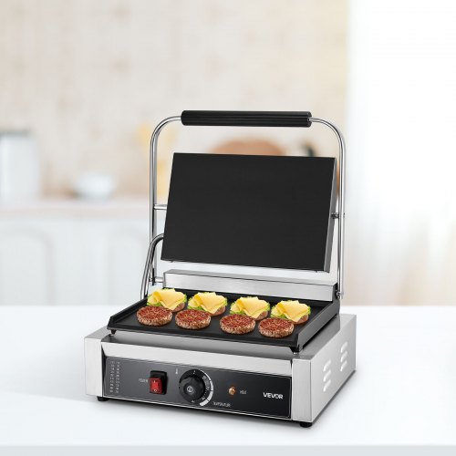 Commercial Panini Grill 1800W Electric Sandwich Maker Stainless Steel 40 8
