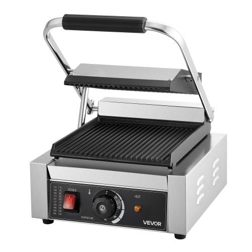 Commercial Panini Grill 1800W Electric Sandwich Panini Maker Stainless