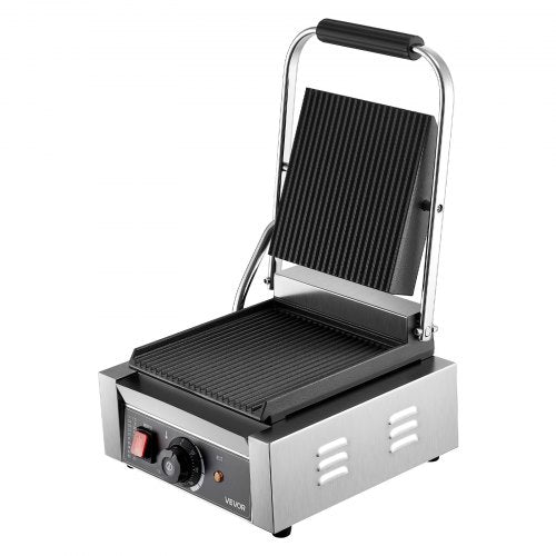 Commercial Panini Grill 1800W Electric Sandwich Panini Maker Stainless