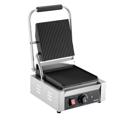 Commercial Panini Grill 1800W Electric Sandwich Panini Maker Stainless