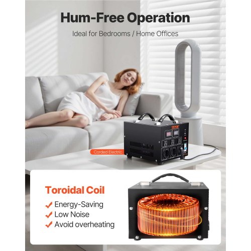 Voltage Converter Transformer 5000W Heavy Duty Step UpDown Transformer