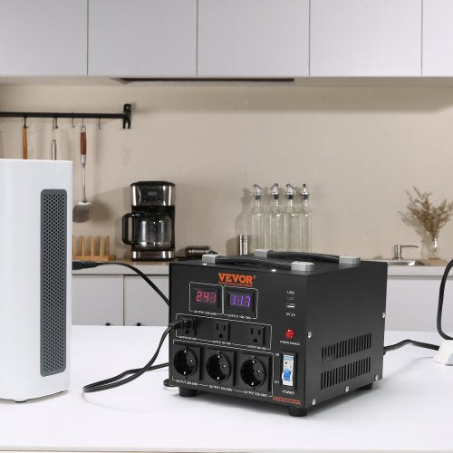 Power Converter 3000W Durable Step UpDown Unit Switches between 110V and 220V