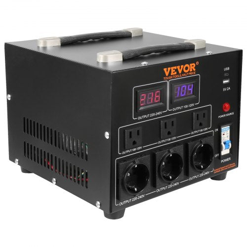 Power Converter 3000W Durable Step UpDown Unit Switches between 110V and 220V