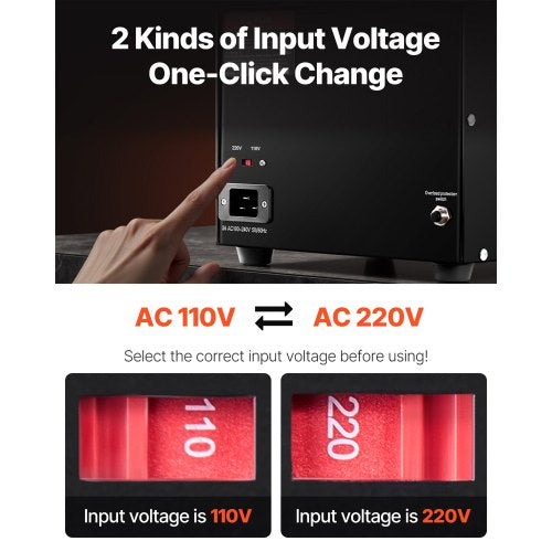 Power Converter 3000W Durable Step UpDown Unit Switches between 110V and 220V