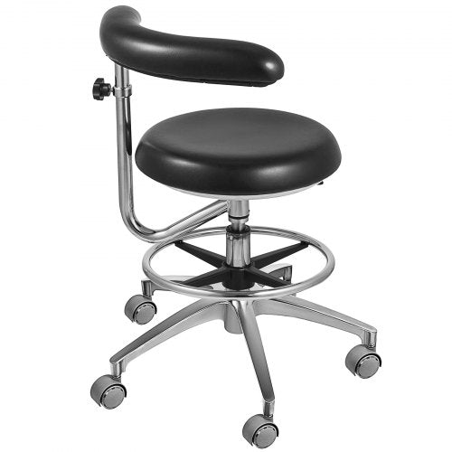 Medical Dental Stool Dentist Chair with 360 Degree Rotation Armrest PU