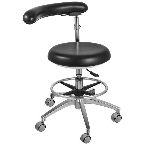 Medical Dental Stool Dentist Chair with 360 Degree Rotation Armrest PU