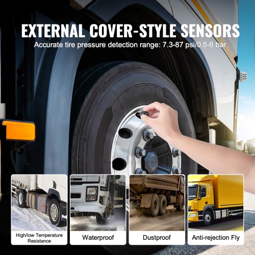 RV Tire Pressure Monitoring System 73116 PSI Trailer TPMS Universal