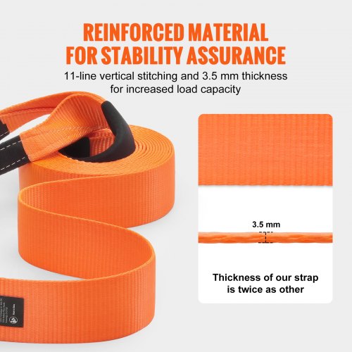 Heavy Duty Tow Strap Recovery Kit 3 x 30 ft MBS36000 lbs Tree Saver