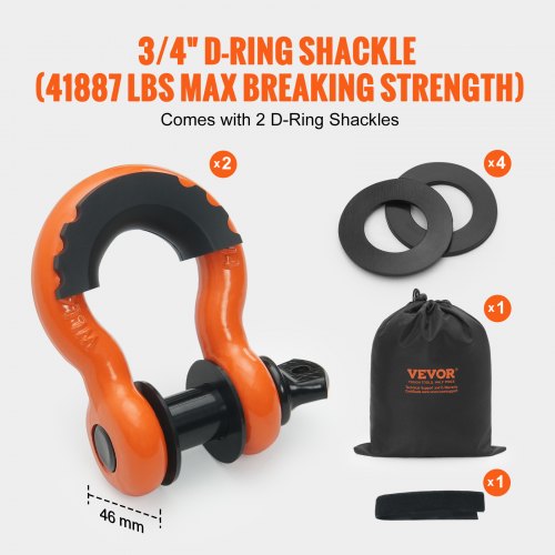 Heavy Duty Tow Strap Recovery Kit 3 x 30 ft MBS36000 lbs Tree Saver