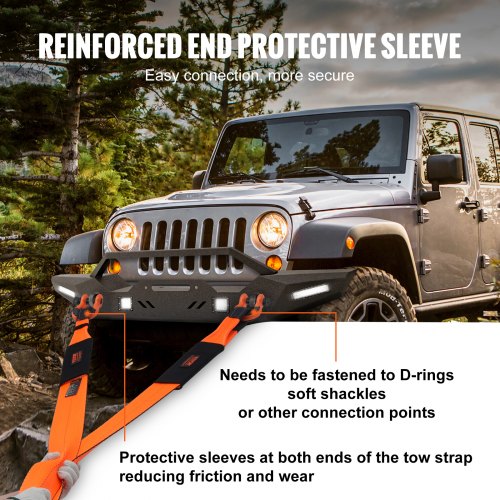 Recovery Tow Strap 4 x 30 46500 lbs Break Strength Triple Reinforced