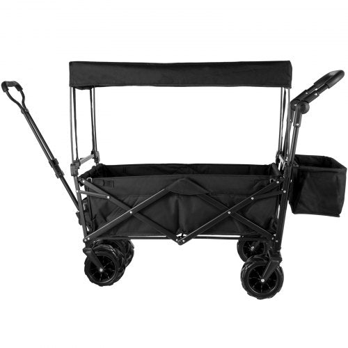 Extra Large Collapsible Garden Cart with Removable Canopy Folding Wagon