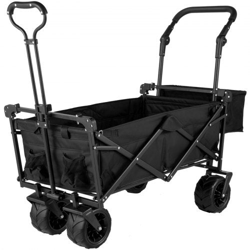 Extra Large Collapsible Garden Cart with Removable Canopy Folding Wagon