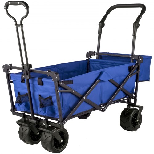 Extra Large Collapsible Garden Cart with Removable Canopy Folding Wagon
