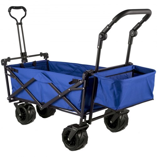 Extra Large Collapsible Garden Cart with Removable Canopy Folding Wagon