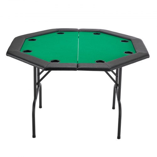 Foldable Poker Table 8 Player 48 In Folding Casino Leisure With Padded Rails