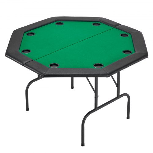 Foldable Poker Table 8 Player 48 In Folding Casino Leisure With Padded Rails