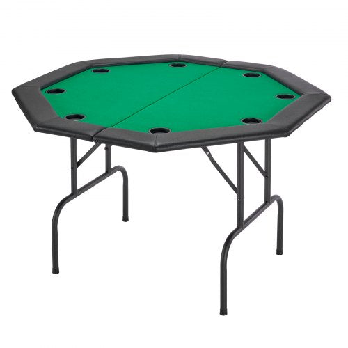 Foldable Poker Table 8 Player 48 In Folding Casino Leisure With Padded Rails