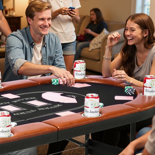 Foldable Poker Table 8 Player 72 In Folding Casino Leisure With Padded Rails
