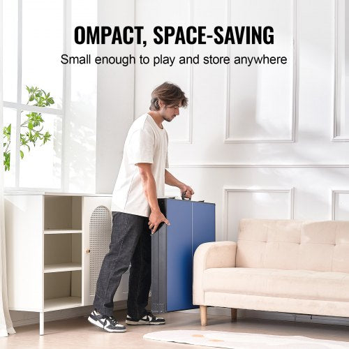 Ping Pong Table Midsize Tennis Game Indoor Mdf Foldable Portable Complete Set