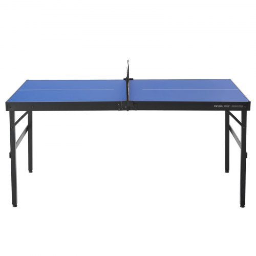 Ping Pong Table Midsize Tennis Game Indoor Mdf Foldable Portable Complete Set
