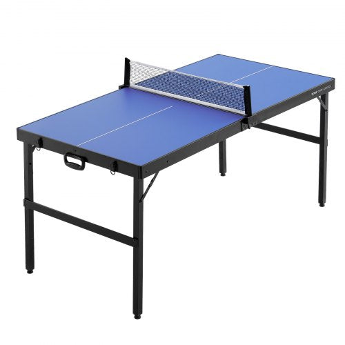 Ping Pong Table Midsize Tennis Game Indoor Mdf Foldable Portable Complete Set