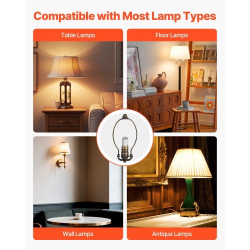 Lamp Rewire Kit E26 Socket With 12 Ft Matching Cord Antique Bronze Finish