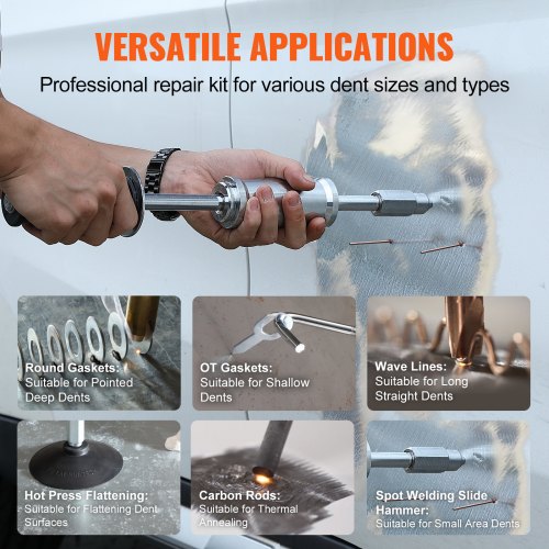 Stud Welder Dent Repair Kit 3KW Spot Welder Dent Puller with 6 Welding