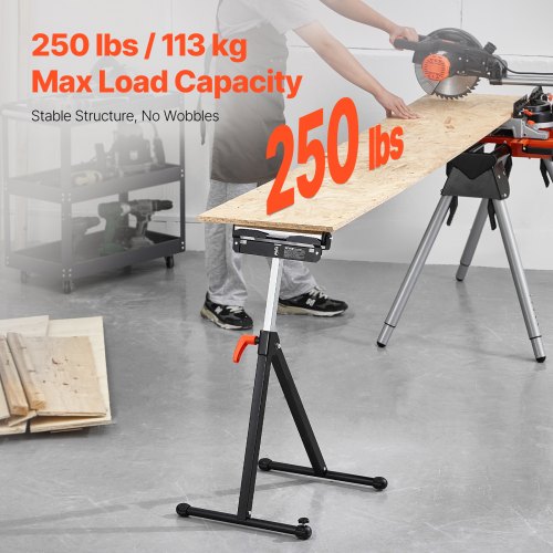 Roller Stand 250 lb Load Capacity 27 in43 in Adjustable Height Folding