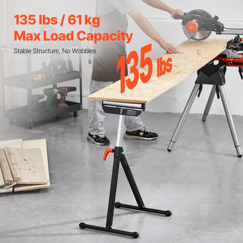2Pack Roller Stands 135 lb Load Capacity 268425 Adjustable Height