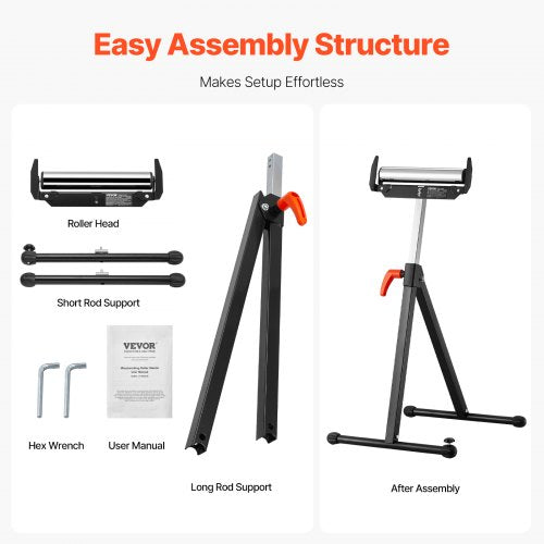 2Pack Roller Stands 250 lbs Load Capacity 2743 in Adjustable Height