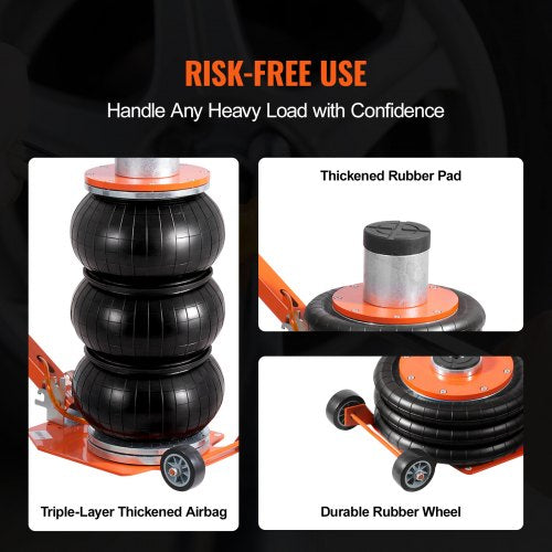 Air Jack 3 Ton6600 lbs 16S Pneumatic Lifting Jack with Heightened Column