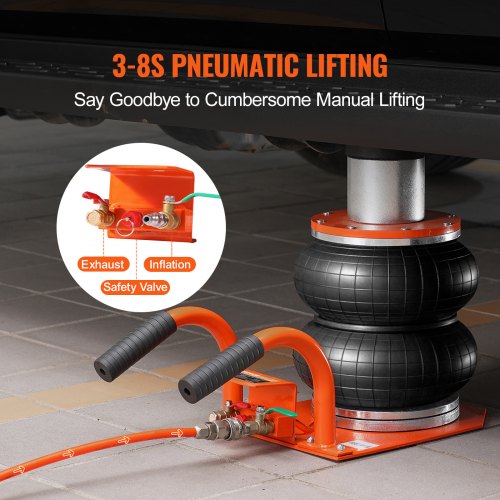 Air Jack 3 Ton6600 lbs 38S Pneumatic Lifting Jack with Heightened Column