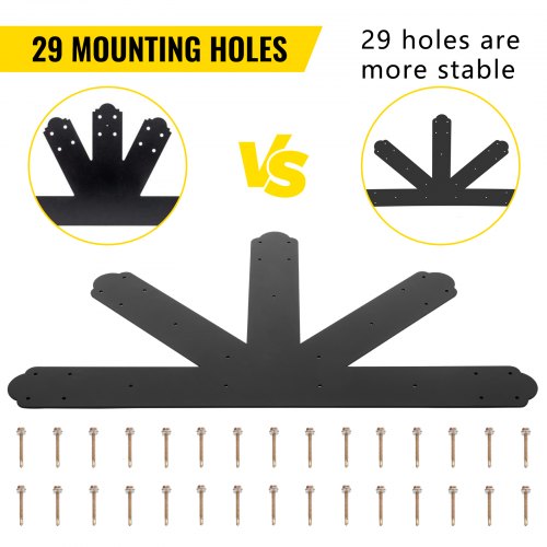 Gable Plate Black PowderCoated Truss Connector Plates 1212 Pitch Gable