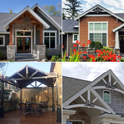 Gable Plate Black PowderCoated Truss Connector Plates 1212 Pitch Gable