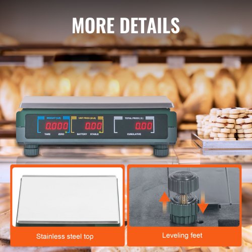 Electronic Price Computing Scale 66 LB Digital Deli Weight Scales LED