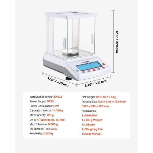 Analytical Balance 120 G X 0001 High Precision Accuracy Lab Scale Gozctmg 4