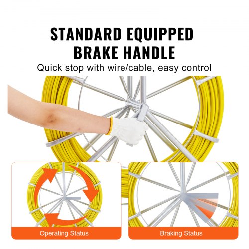 Fish Tape Fiberglass 492 ft 516 in Duct Rodder Fishtape Wire Puller