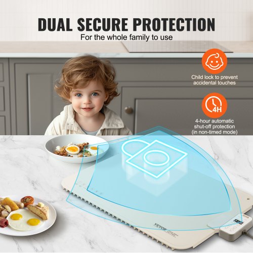 Electric Warming Tray Food Warming Mat for Buffet Rollable Portable