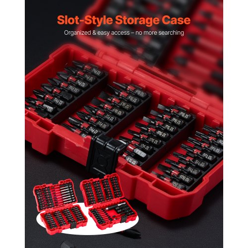 Screwdriver Bit Set 101Piece Magnetic Phillips Pozidriv Slotted