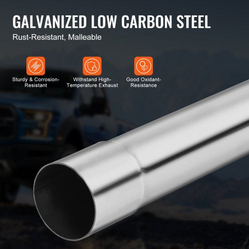 Exhaust Kit 16pcs DIY Universal Galvanized Steel Exhaust Kit with SlipFit