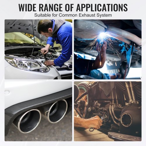 Exhaust Kit 8 Pieces DIY Universal Stainless Steel Exhaust Kit with SlipFit