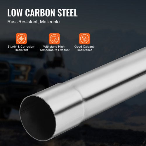 Exhaust Kit 8 Pieces DIY Universal Galvanized Steel Exhaust Kit with SlipFit