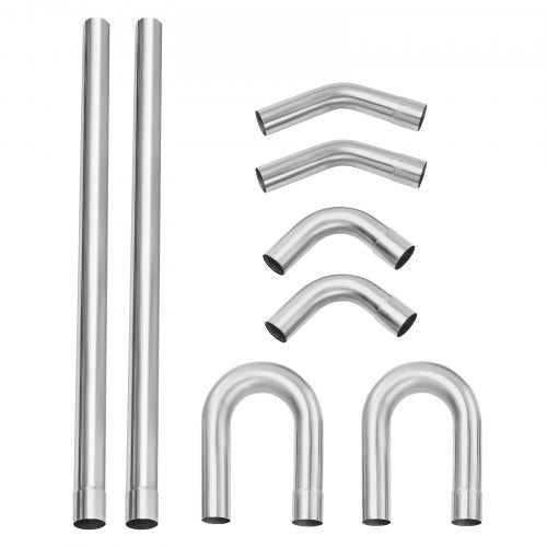 Exhaust Kit 8 Pieces DIY Universal Galvanized Steel Exhaust Kit with SlipFit