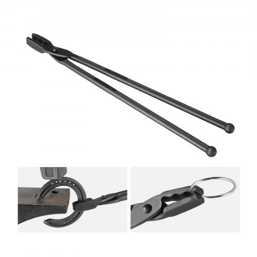 Blacksmith Tongs 18” Wolf Jaw Tongs Carbon Steel Forge Tongs with A3 Steel