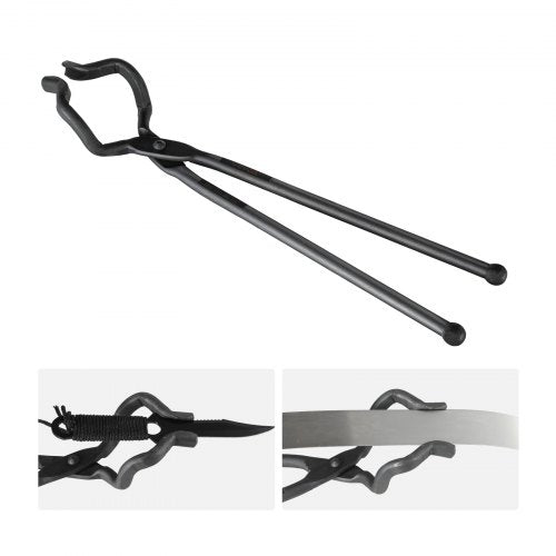 Blacksmith Tongs 18” Z VBit Tongs Carbon Steel Forge Tongs with A3 Steel
